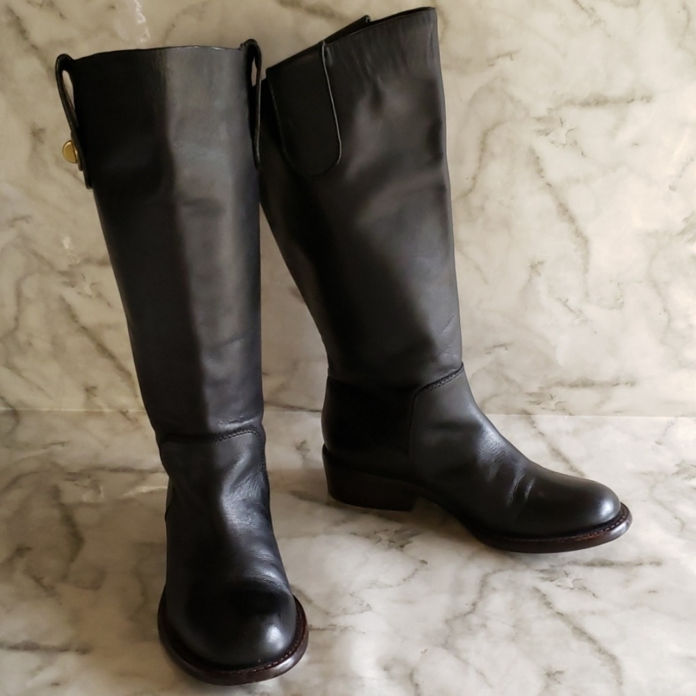 Marc by Marc Jacob Black Leather Riding Woman Boots Size 36